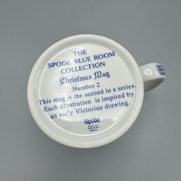 Vintage 1996 SPODE Blue Room Collection Victorian Annual Christmas Mug Number 2 - Picture 8 of 8